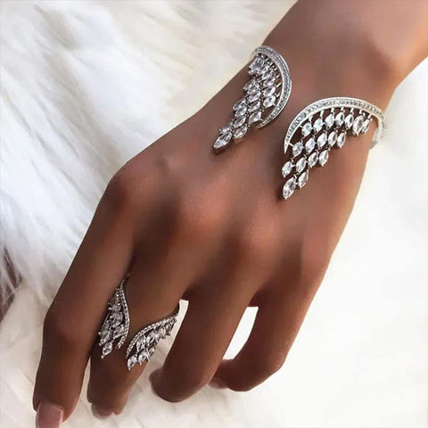 Angel Wings Alloy Ring & Bracelet