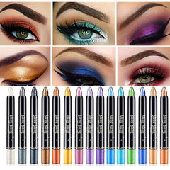 14 Color Highlighter Eyeshadow Pencil Waterproof Glitter Eye Shadow Eyeliner Pen