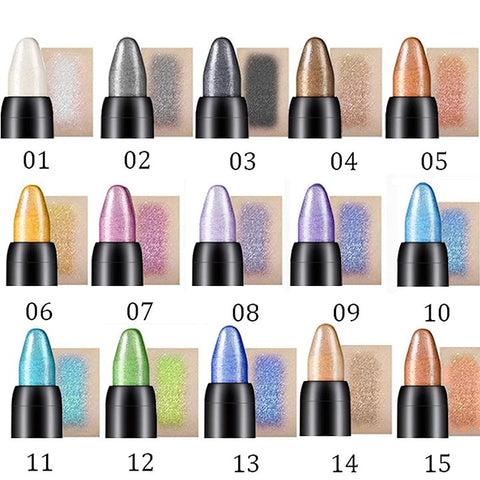 14 Color Highlighter Eyeshadow Pencil Waterproof Glitter Eye Shadow Eyeliner Pen