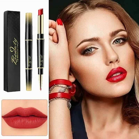 Double Ended Lipstick Matte Waterproof Non-Fade Non-Sticky Lipstick